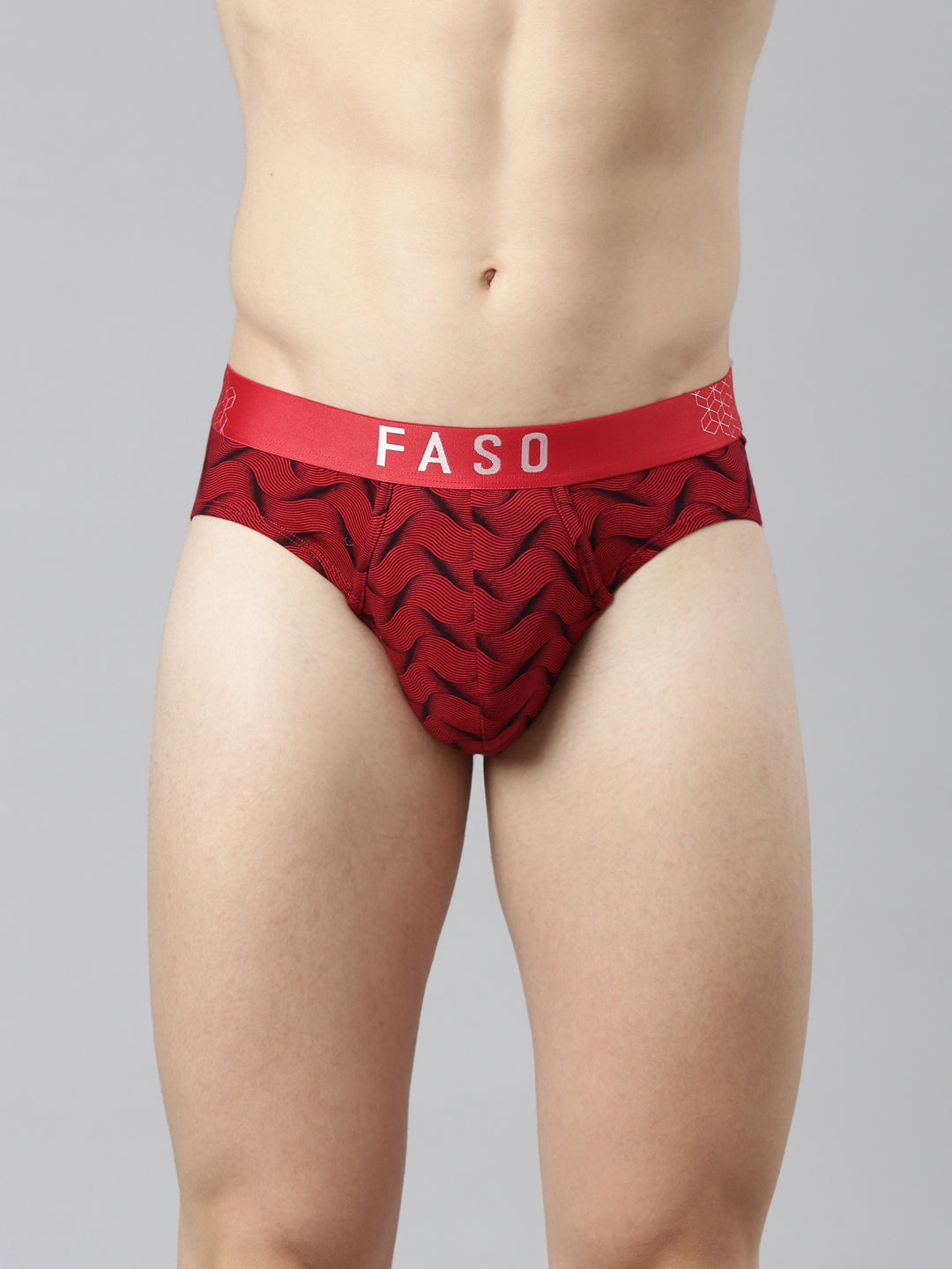 Faso Men's Printed Cotton Stretchable Brief