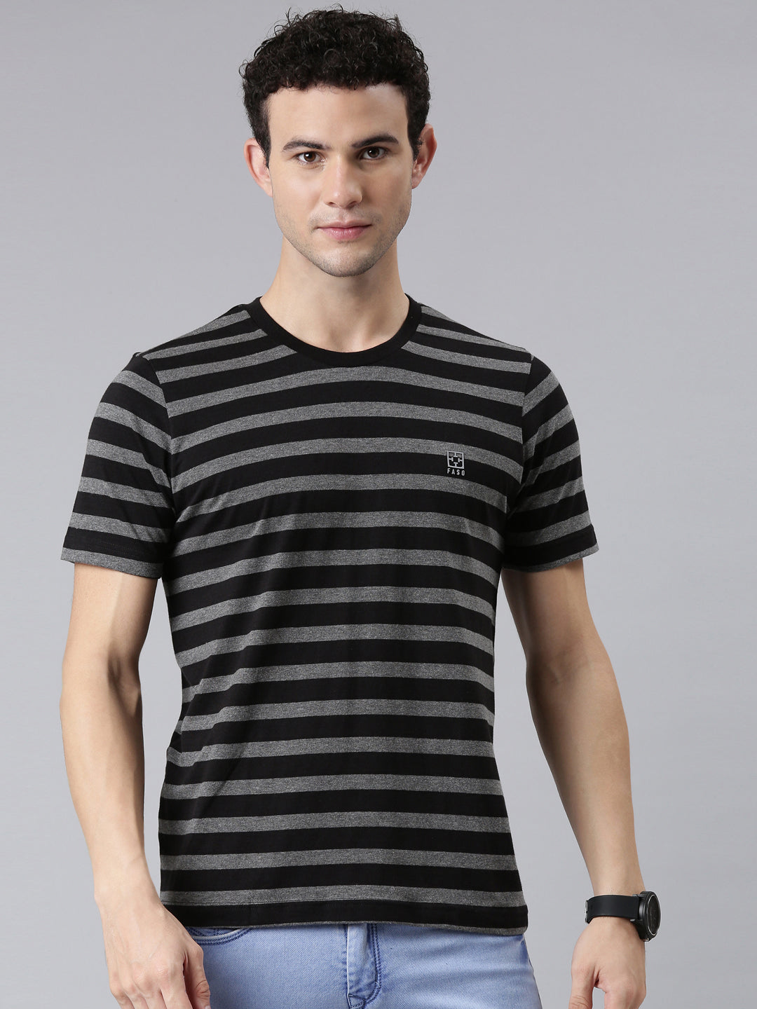 FASO Men’s Yarn Dyed Cotton T-Shirt