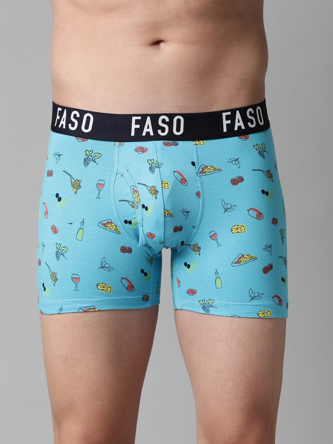 Faso Men's Cotton Printed Trunk