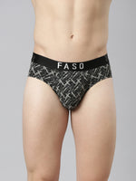 Faso Men's Printed Cotton Stretchable Brief
