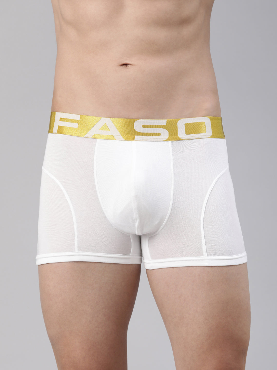 Faso Men's White Premium Micro Modal Trunk
