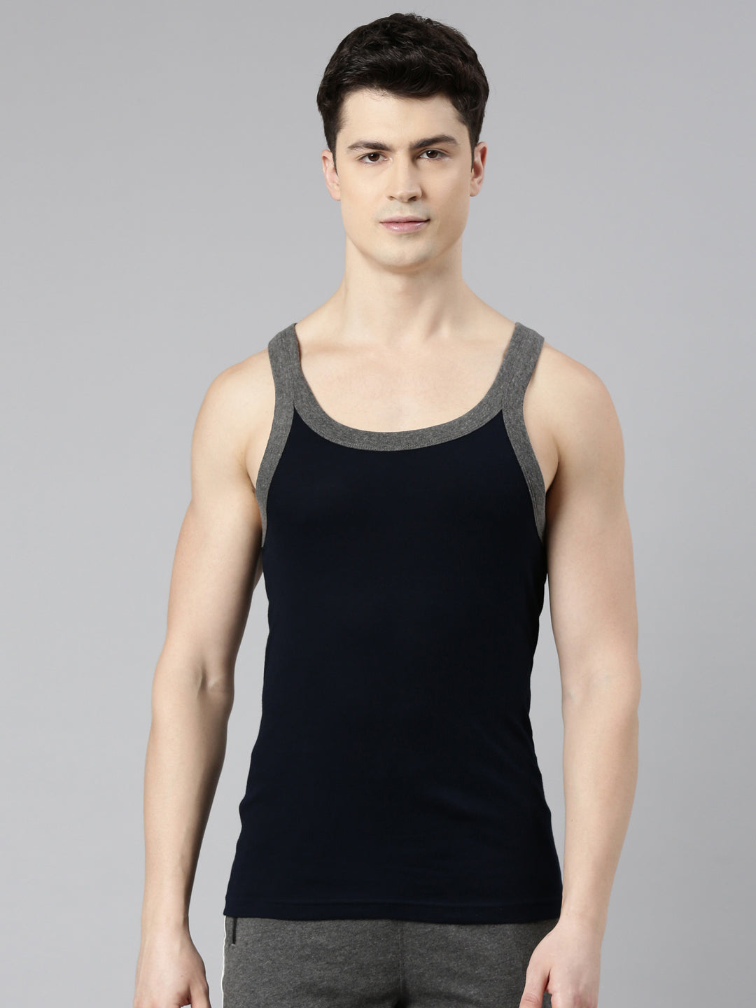 Faso Men's Cotton Racerback Color Vest