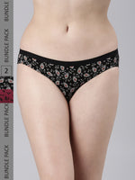 Faso Women's Cotton Outer Elastic Bikini (Pack of 2)