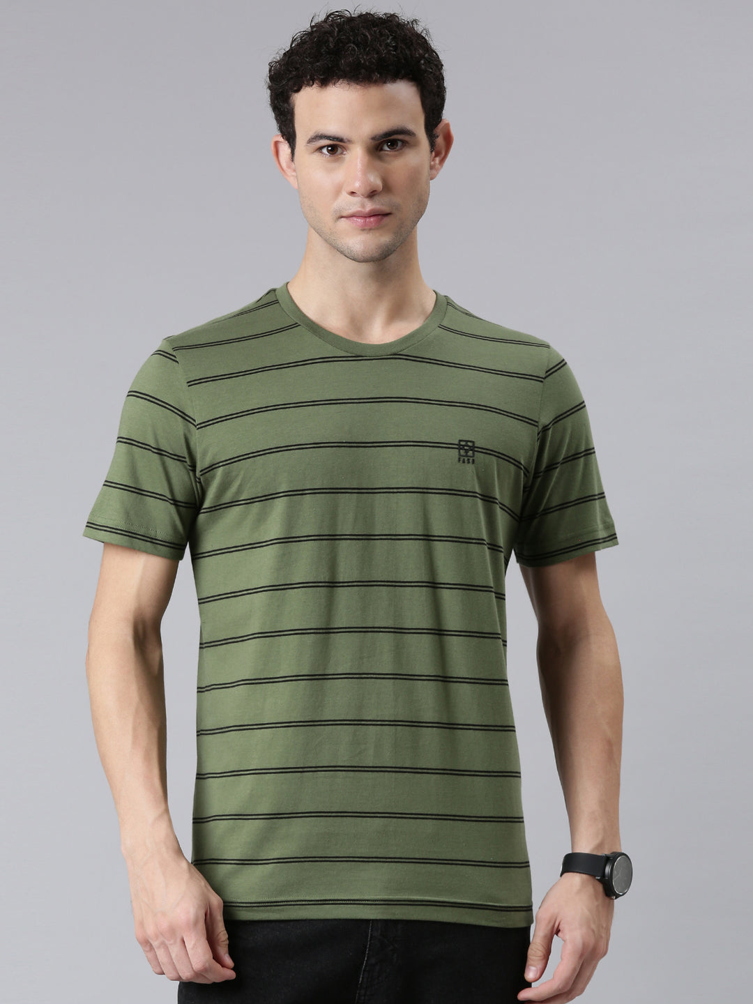 FASO Men’s Yarn Dyed Cotton T-Shirt
