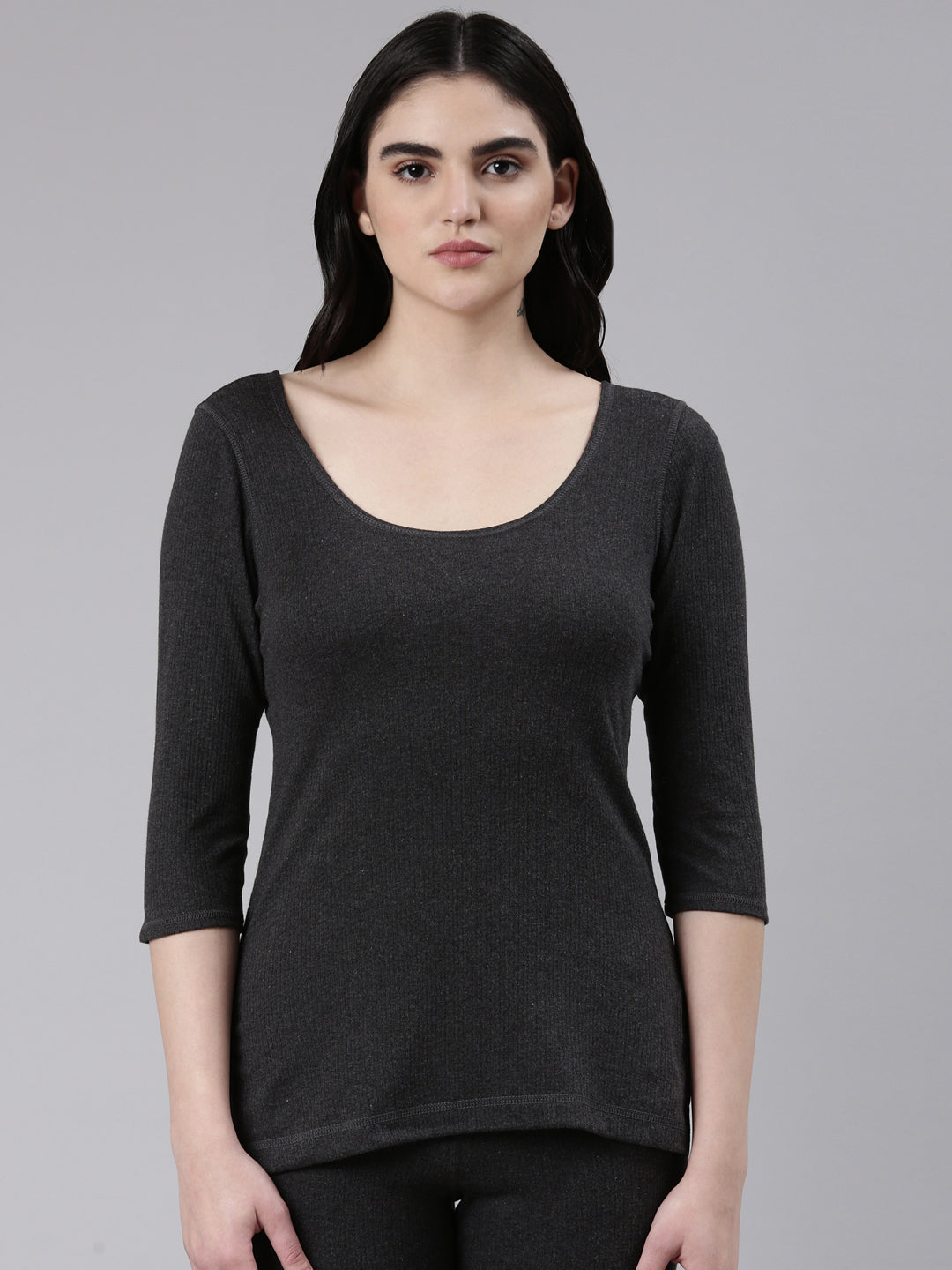 Faso Women's Cotton Blended 3/4 Sleeve Top