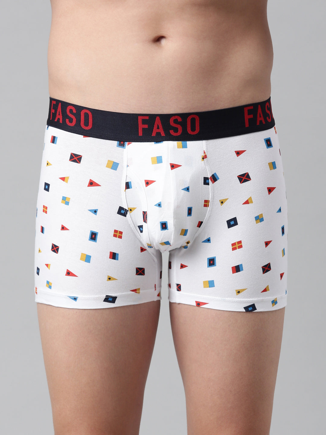 Faso Men's Cotton Printed Trunk
