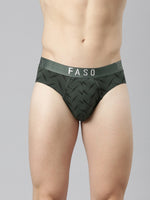 Faso Men's Printed Cotton Stretchable Brief