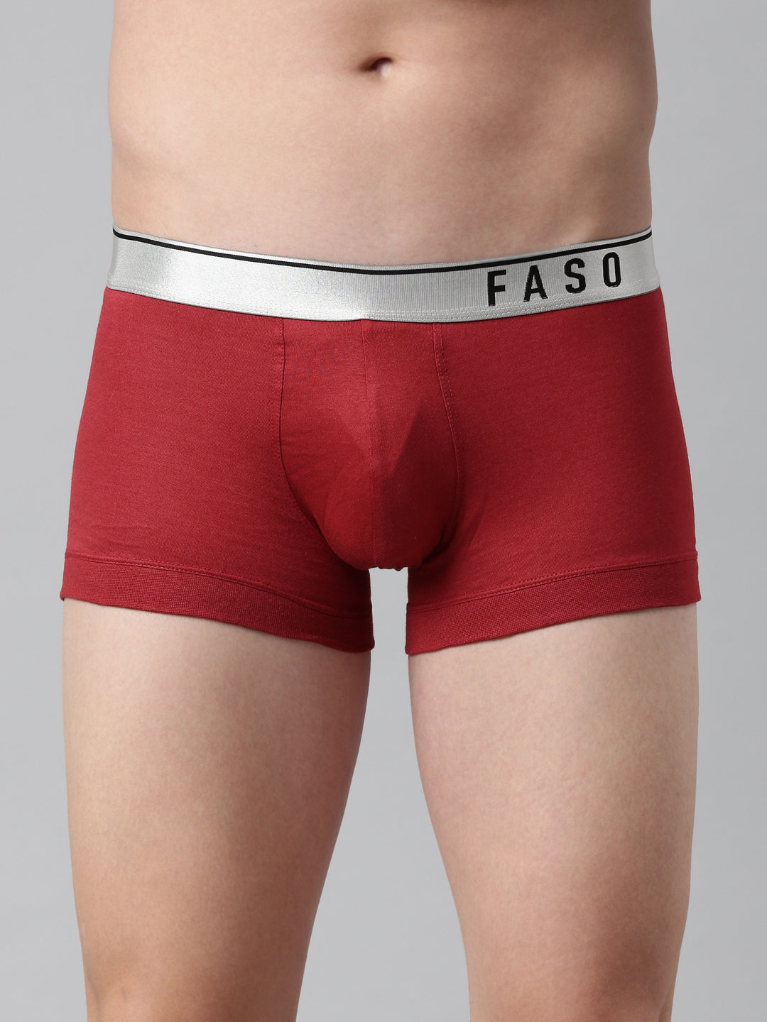 Faso Men's Cotton Modal Metalic Outer Elastic Trunk