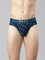Faso Men's Printed Cotton Stretchable Brief