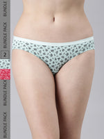 Faso Women's Cotton Outer Elastic Bikini (Pack of 2)