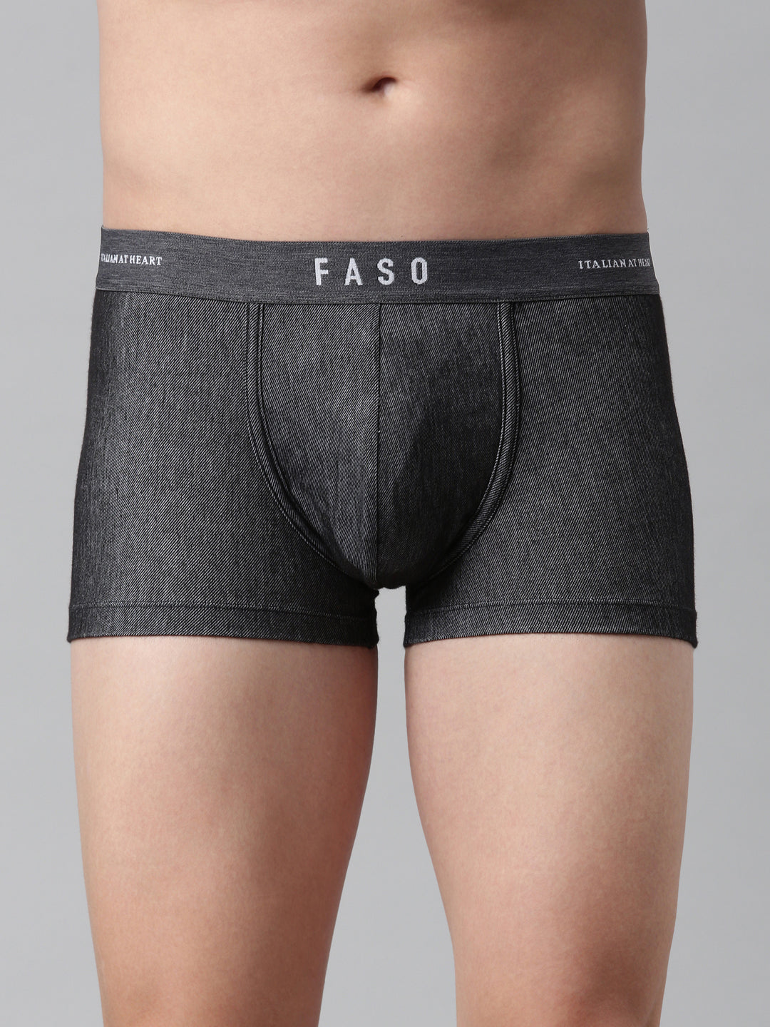 Faso Men's Cotton Denim Look Trunk
