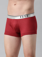 Faso Men's Cotton Modal Metalic Outer Elastic Trunk