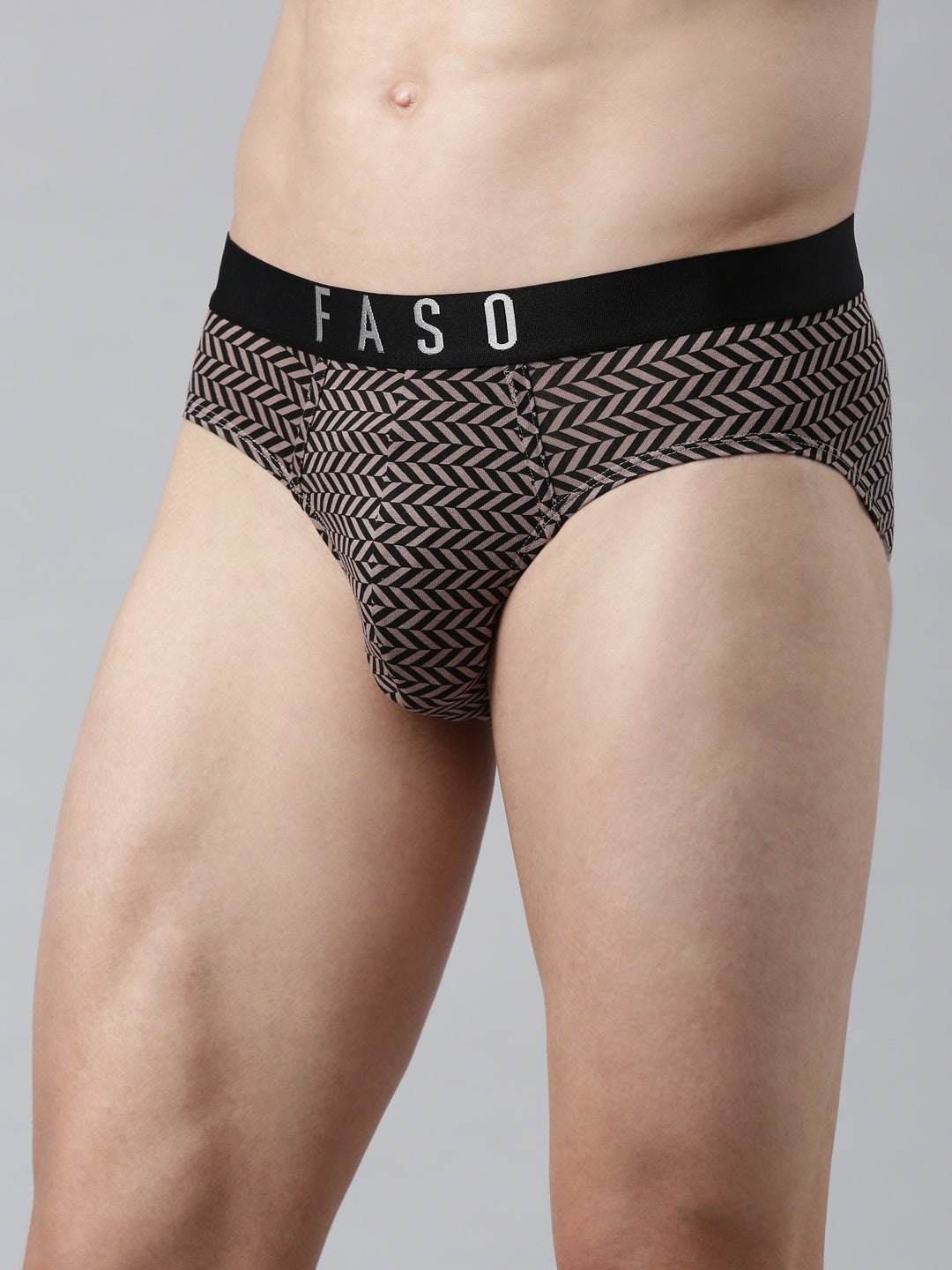 Faso Men's Printed Cotton Stretchable Brief
