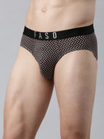 Faso Men's Printed Cotton Stretchable Brief