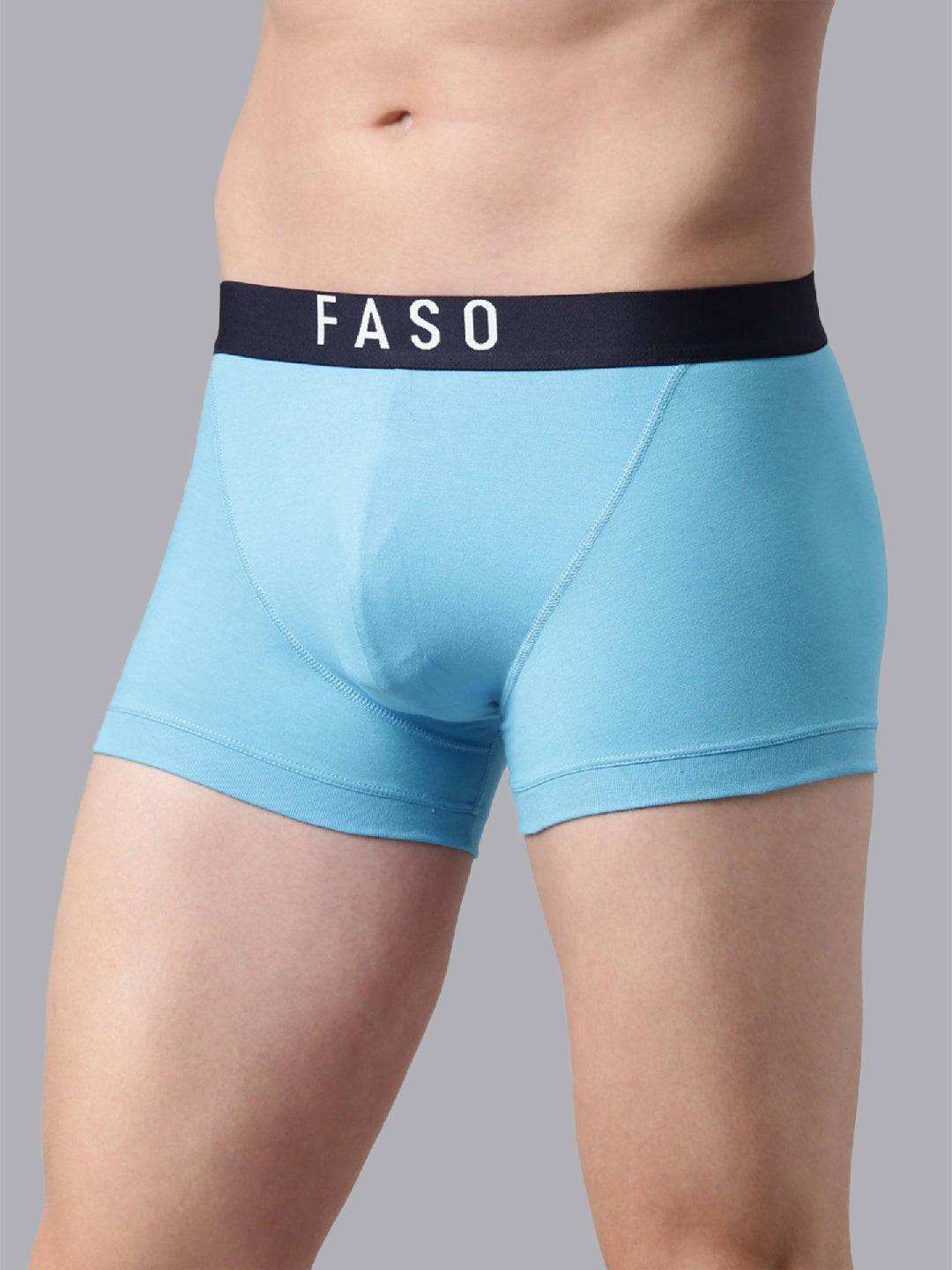 Faso Men's Cotton V-Front Shaped Stretchable Trunk