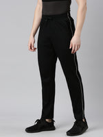 Faso Men's Cotton Side Seam Piping Track Pant