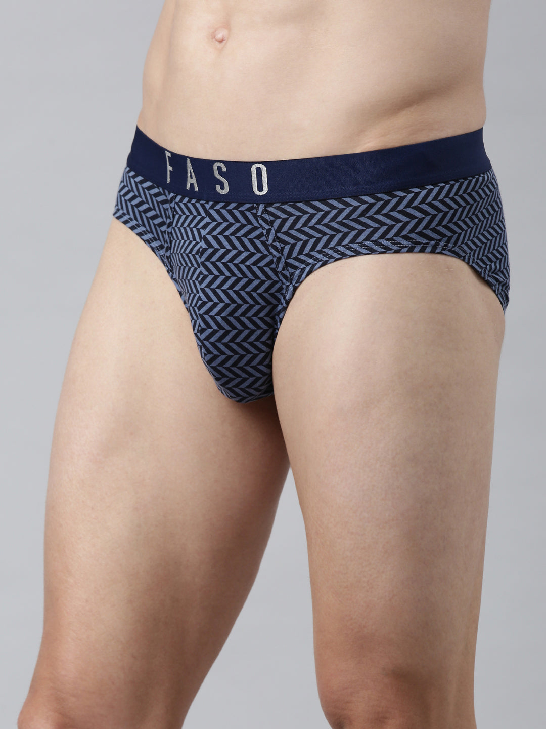 Faso Men's Printed Cotton Stretchable Brief