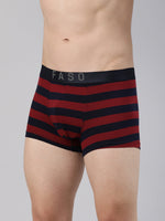Faso Men's Cotton Yarn Dyed Striped Trunk