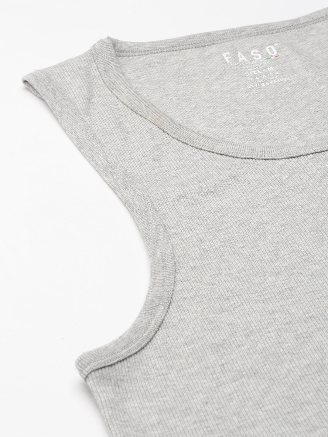 Faso Men's Cotton Rib Comfort Color Vest