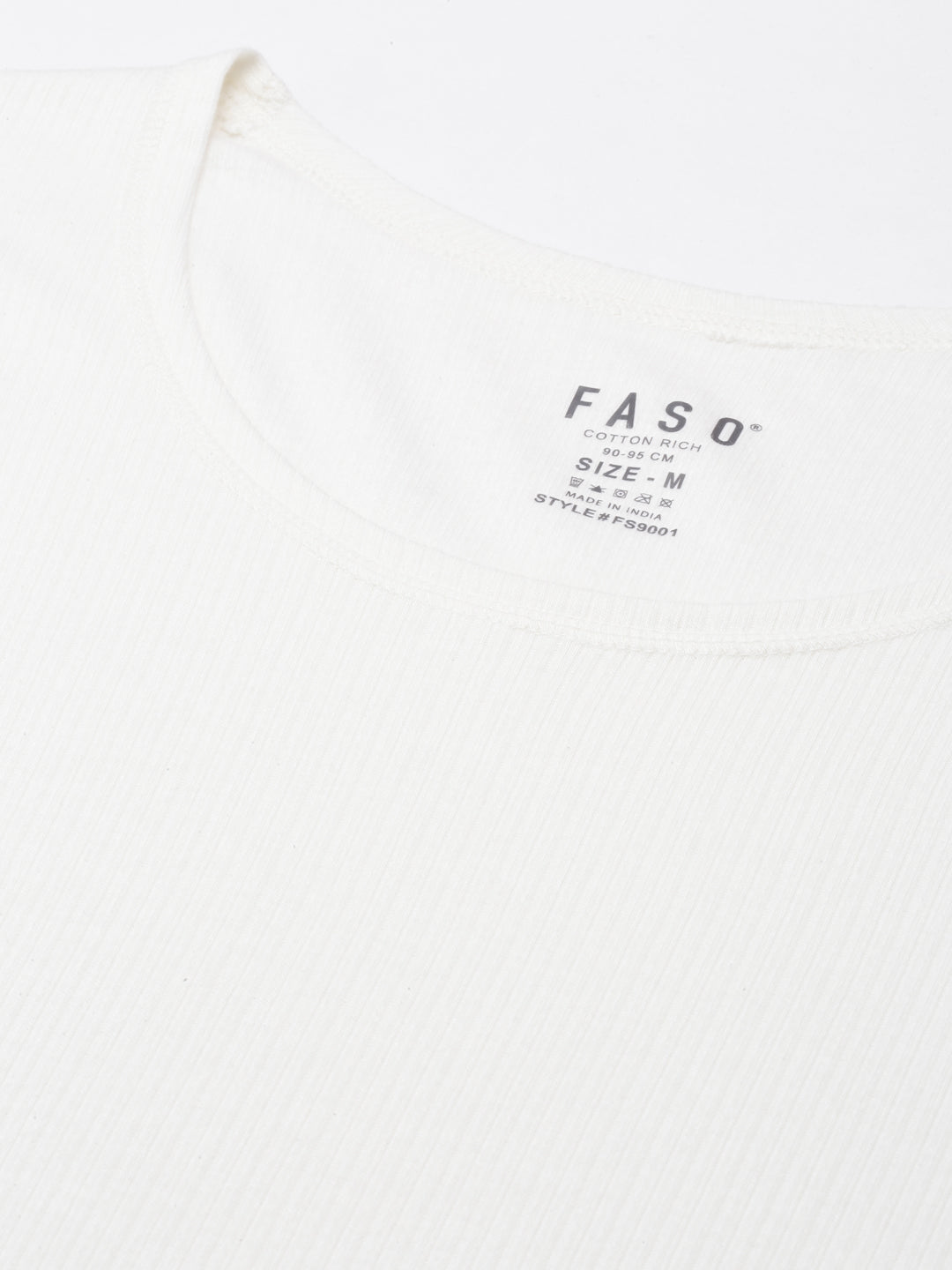 Faso Men's Round Neck Full Sleeve With Rib Thermal T-Shirt