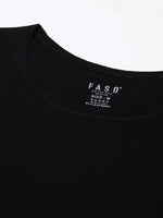 Faso Men's Round Neck Full Sleeve With Rib Thermal T-Shirt