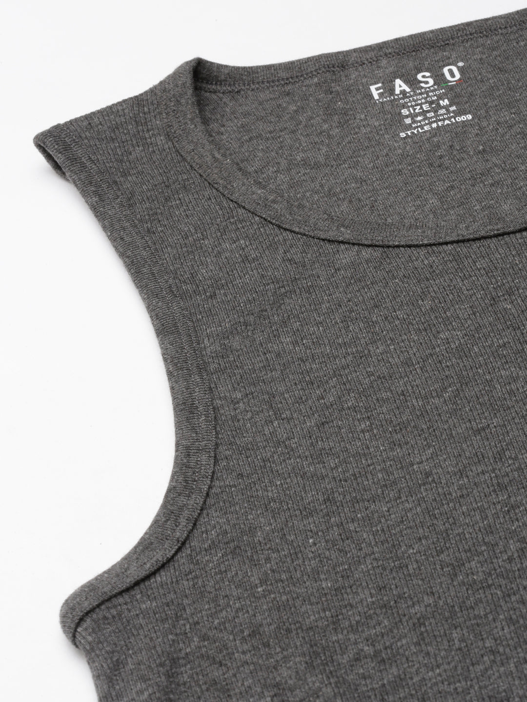 Faso Men's Cotton Rib Comfort Color Vest