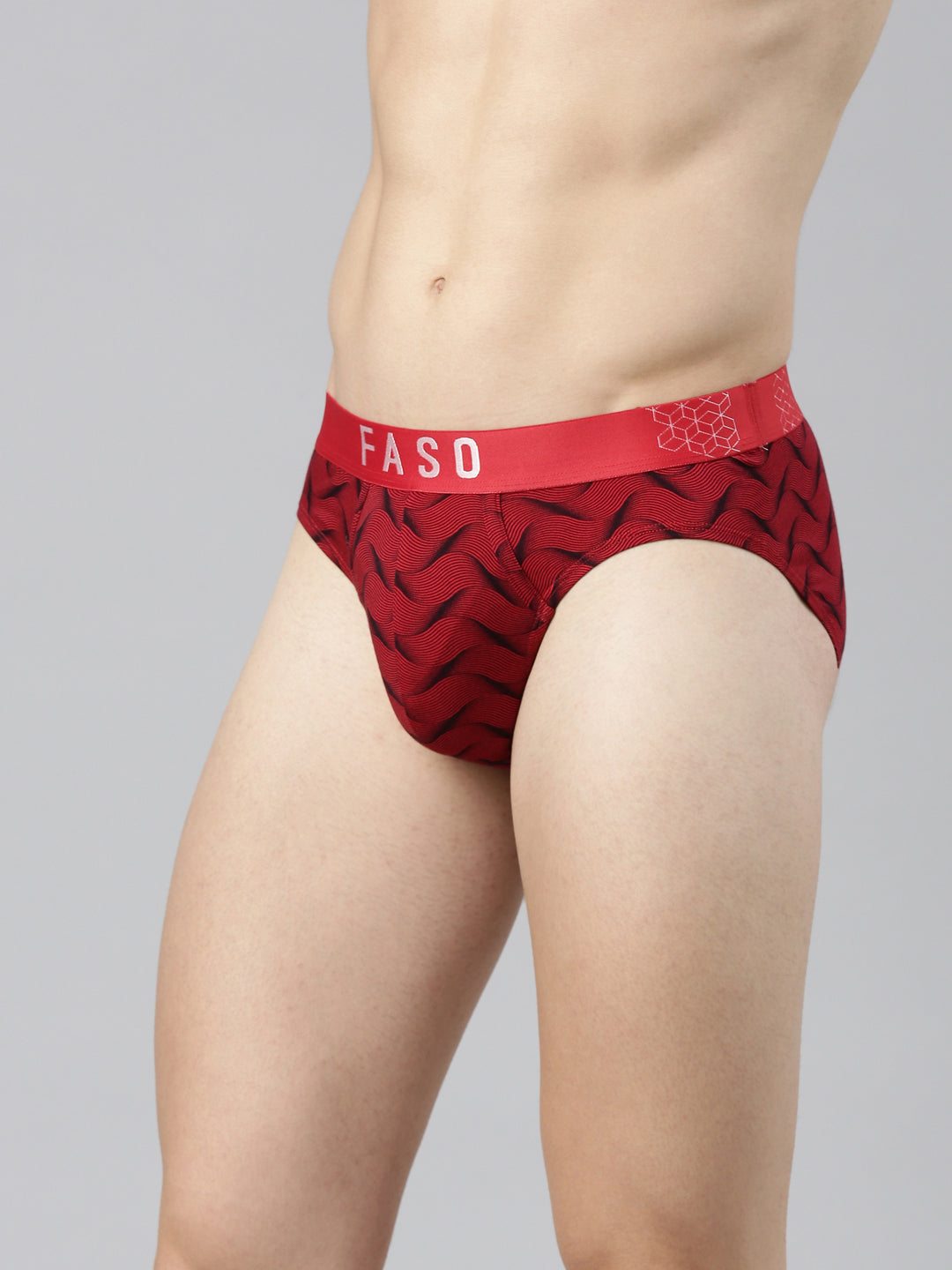 Faso Men's Printed Cotton Stretchable Brief