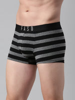 Faso Men's Cotton Yarn Dyed Striped Trunk