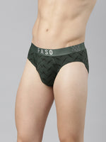 Faso Men's Printed Cotton Stretchable Brief
