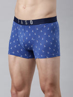 Faso Men's Cotton Stretch All Over Print Trunks