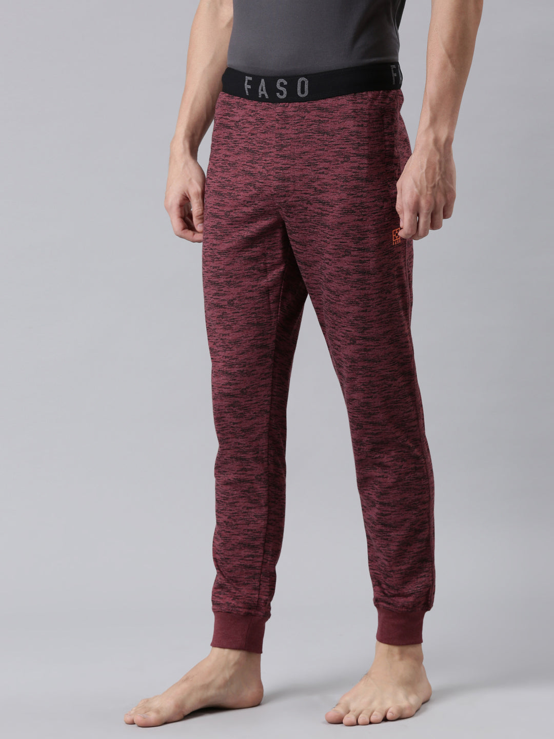 Faso Men's Premium Cotton Outer Elastic Jogger