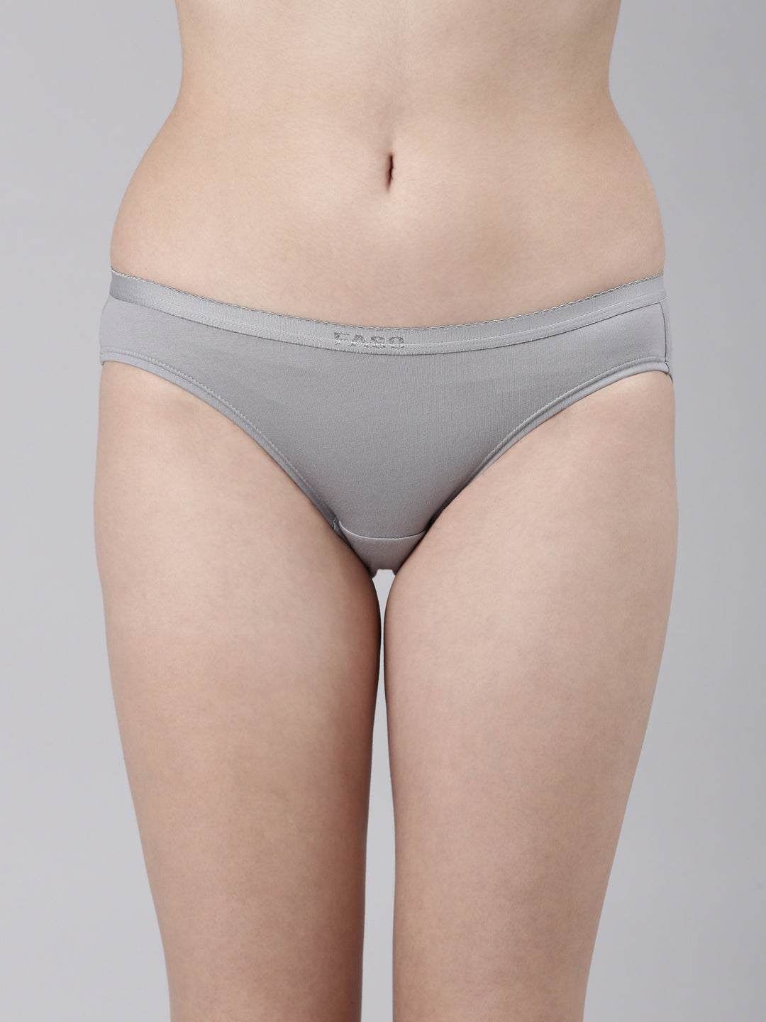 Faso Women's Cotton Outer Elastic Bikini (Pack of 2)