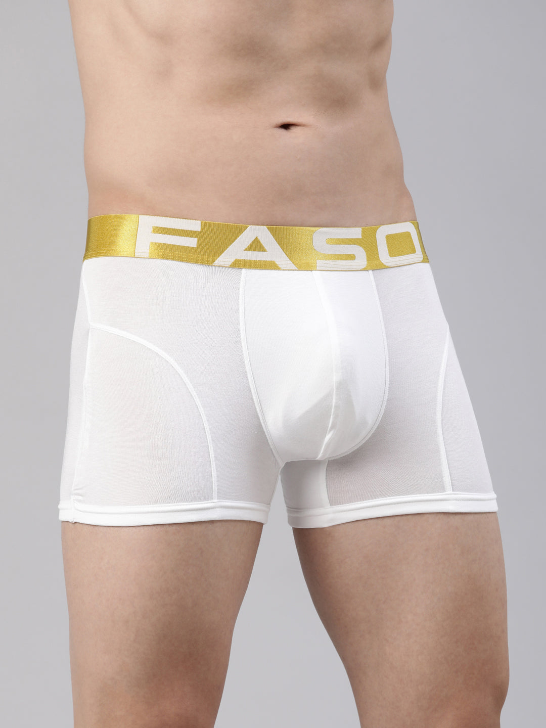 Faso Men's White Premium Micro Modal Trunk