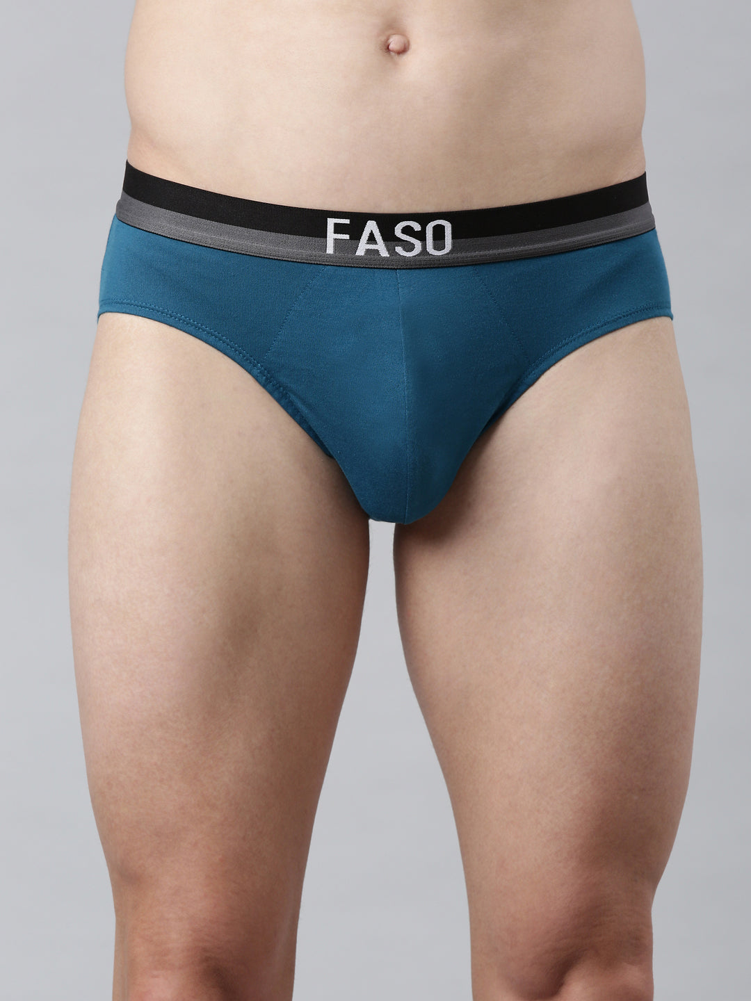 Faso Men's Cotton Outer Elastic Brief(Pack of 2)