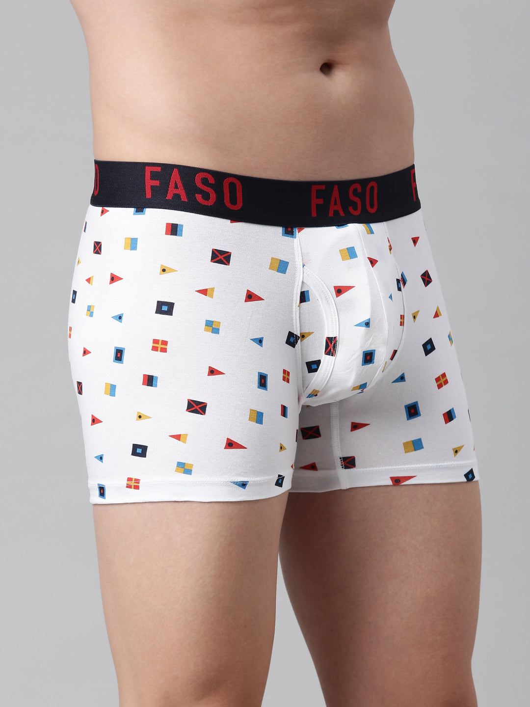 Faso Men's Cotton Printed Trunk