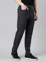 FASO Men’s Cotton Track Pants with Denim Pocket