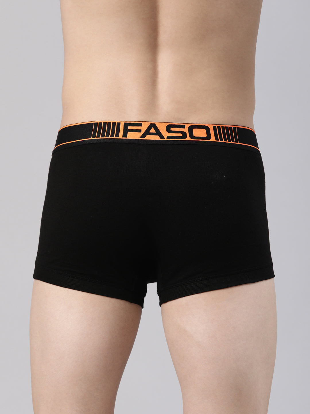 Faso Men's Cotton Neon Outer Elastic Trunk (Pack of 2)