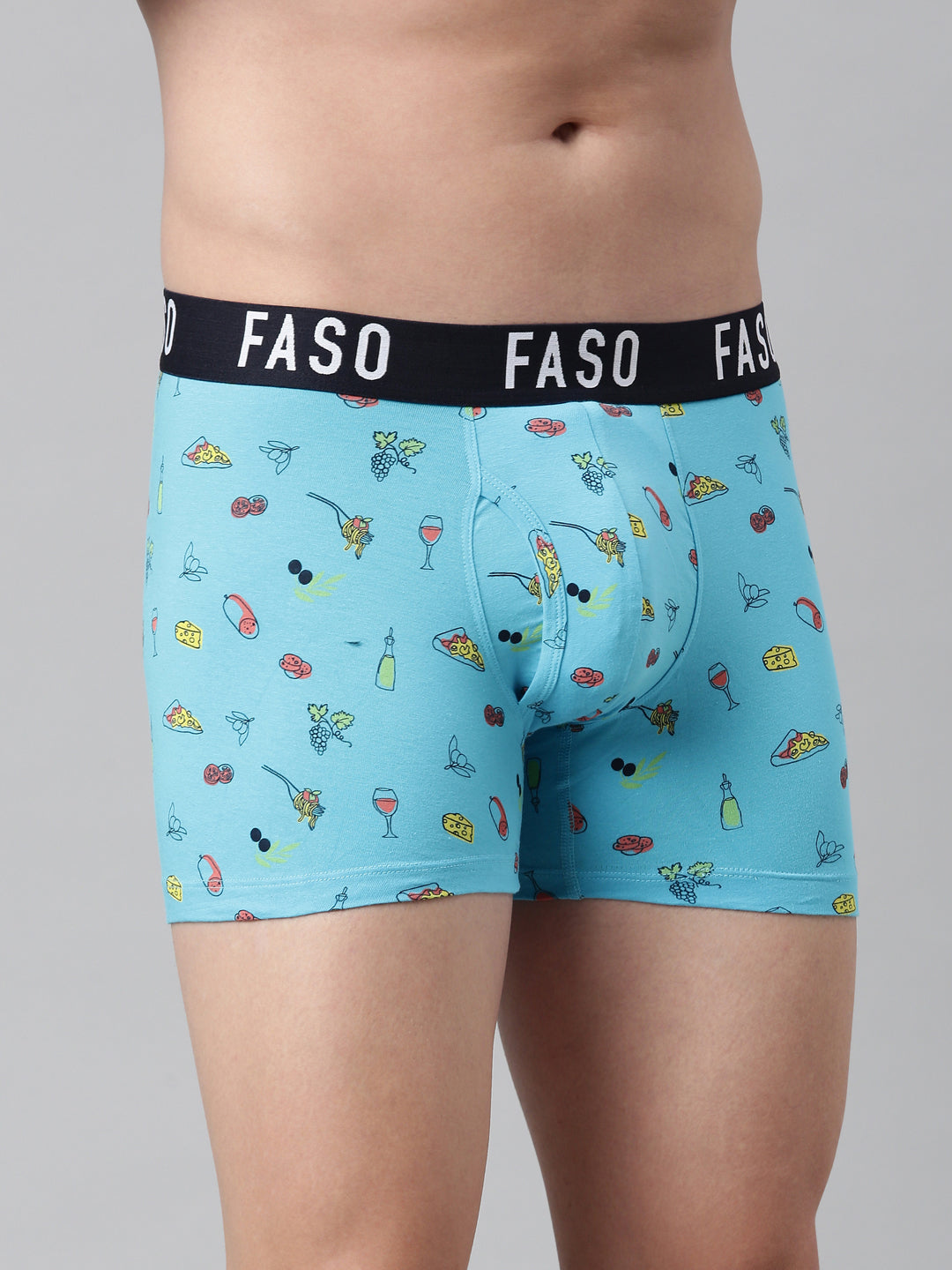 Faso Men's Cotton Printed Trunk