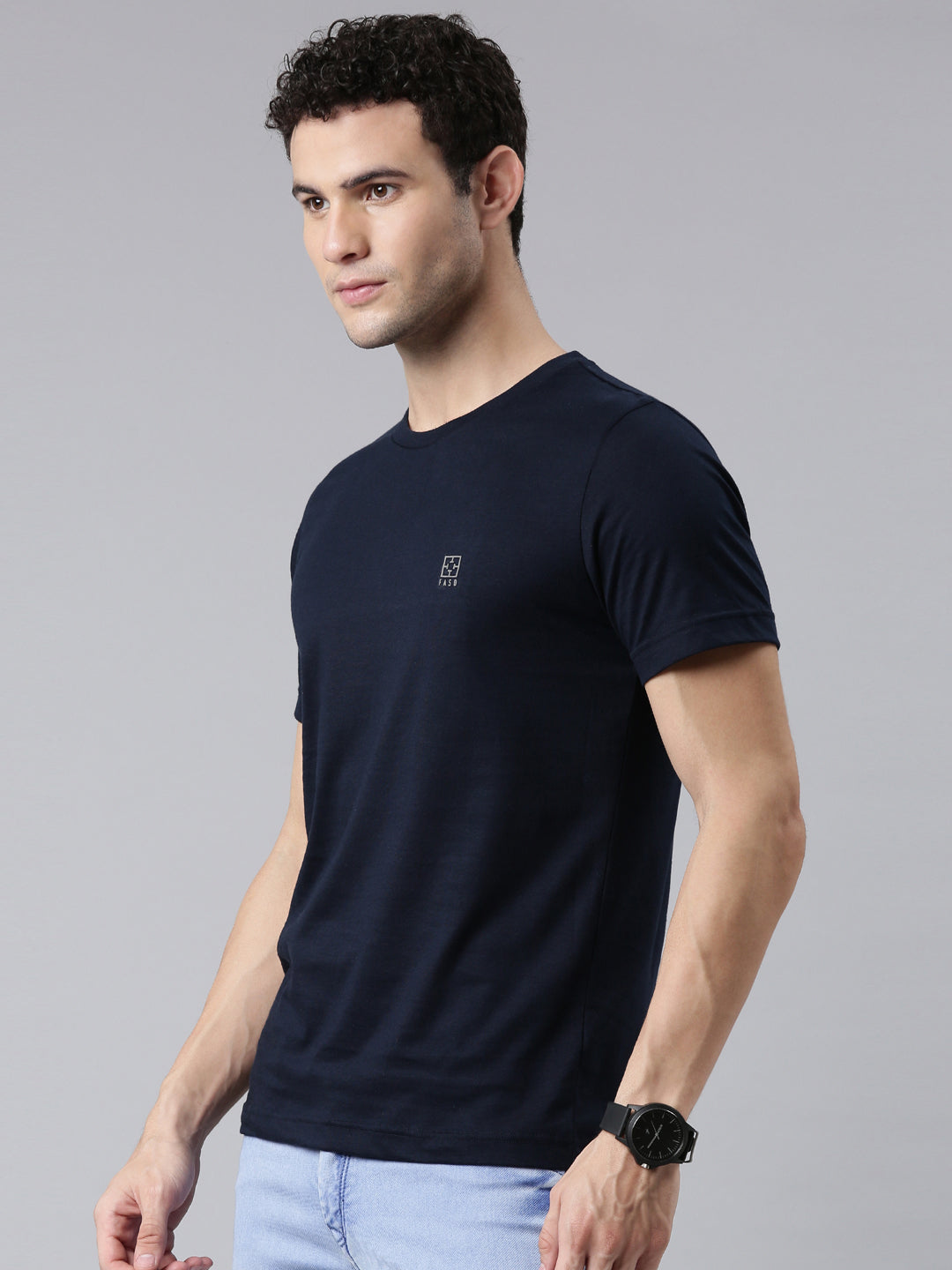 FASO Men’s Cotton Crew Neck Casual T-Shirt