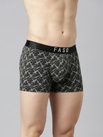Faso Men's Cotton Stretch All Over Print Trunks