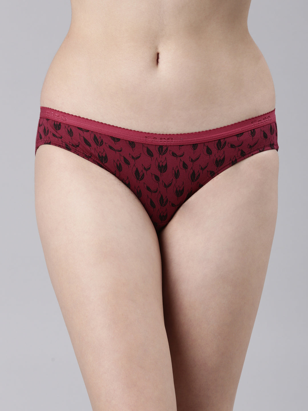 Faso Women's Cotton Outer Elastic Bikini (Pack of 2)