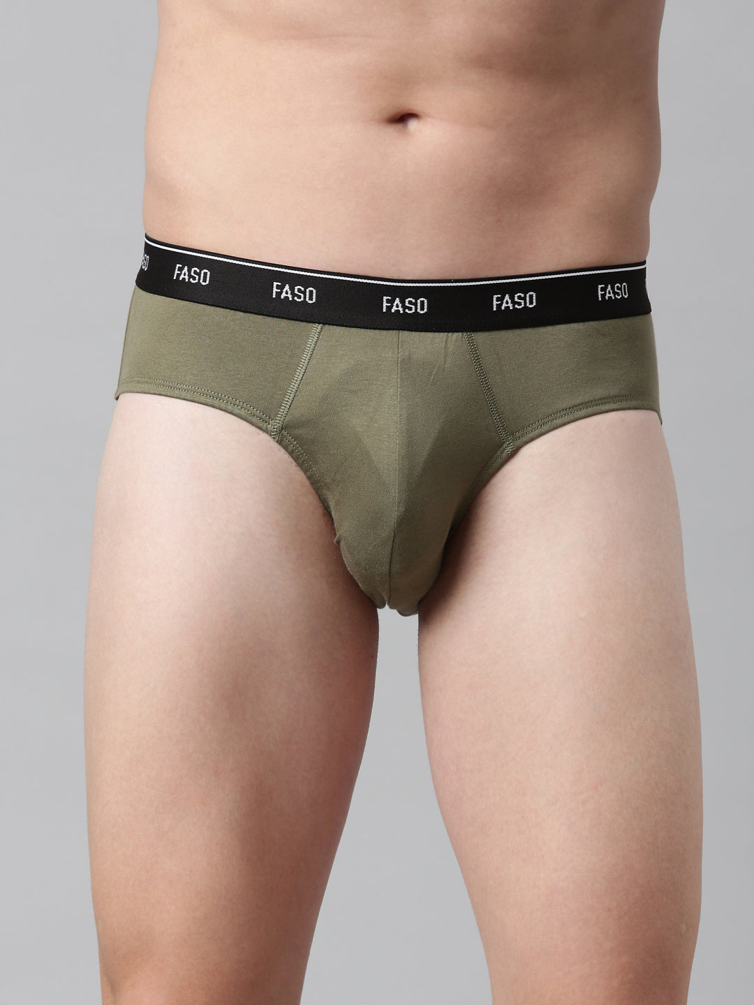 Faso Men's Cotton Outer Elastic Brief (Pack of 2)