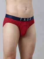 Faso Men's Printed Cotton Stretchable Brief