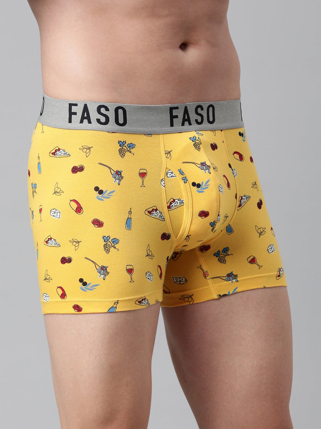 Faso Men's Cotton Printed Trunk