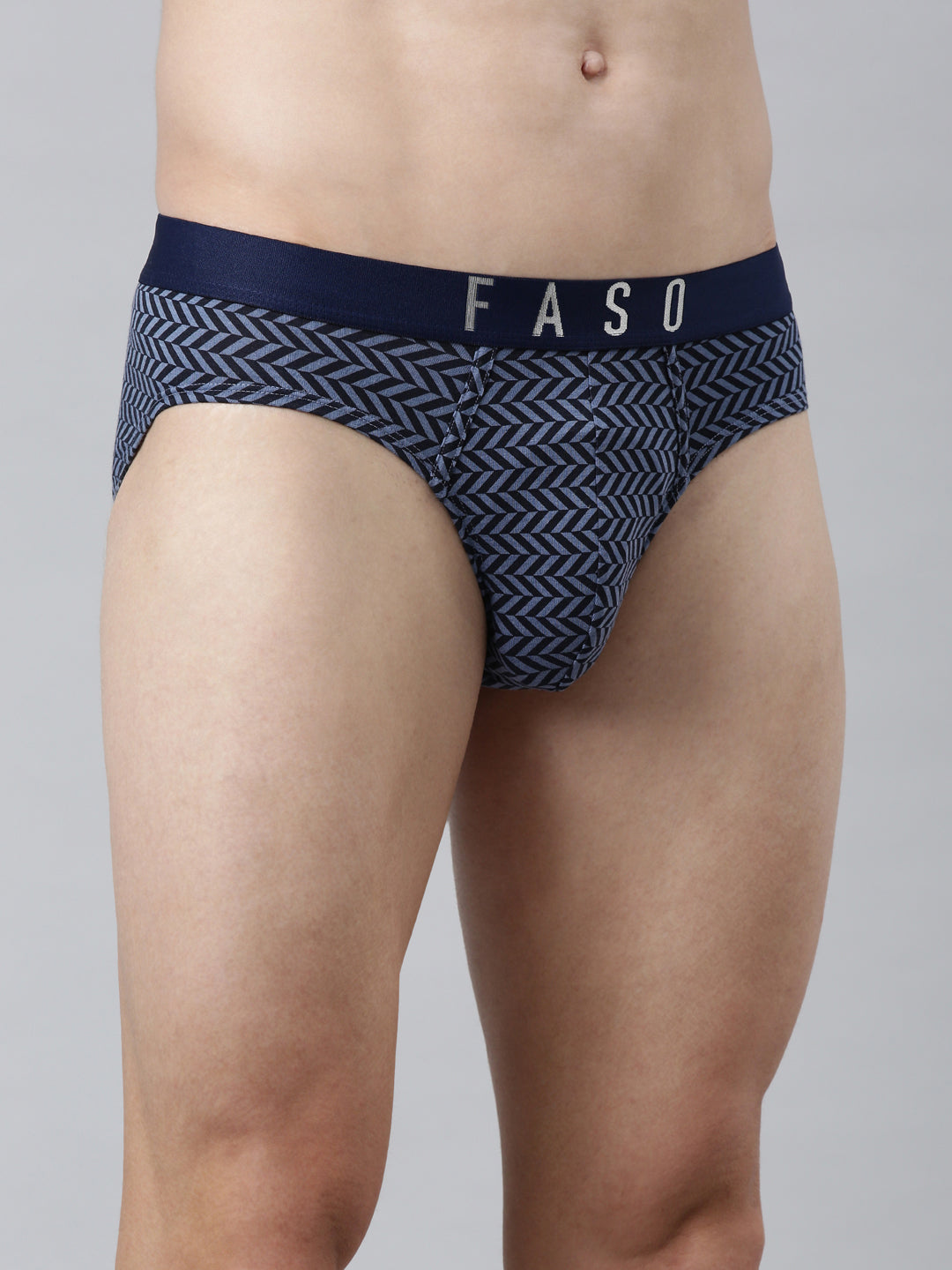 Faso Men's Printed Cotton Stretchable Brief