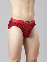 Faso Men's Printed Cotton Stretchable Brief