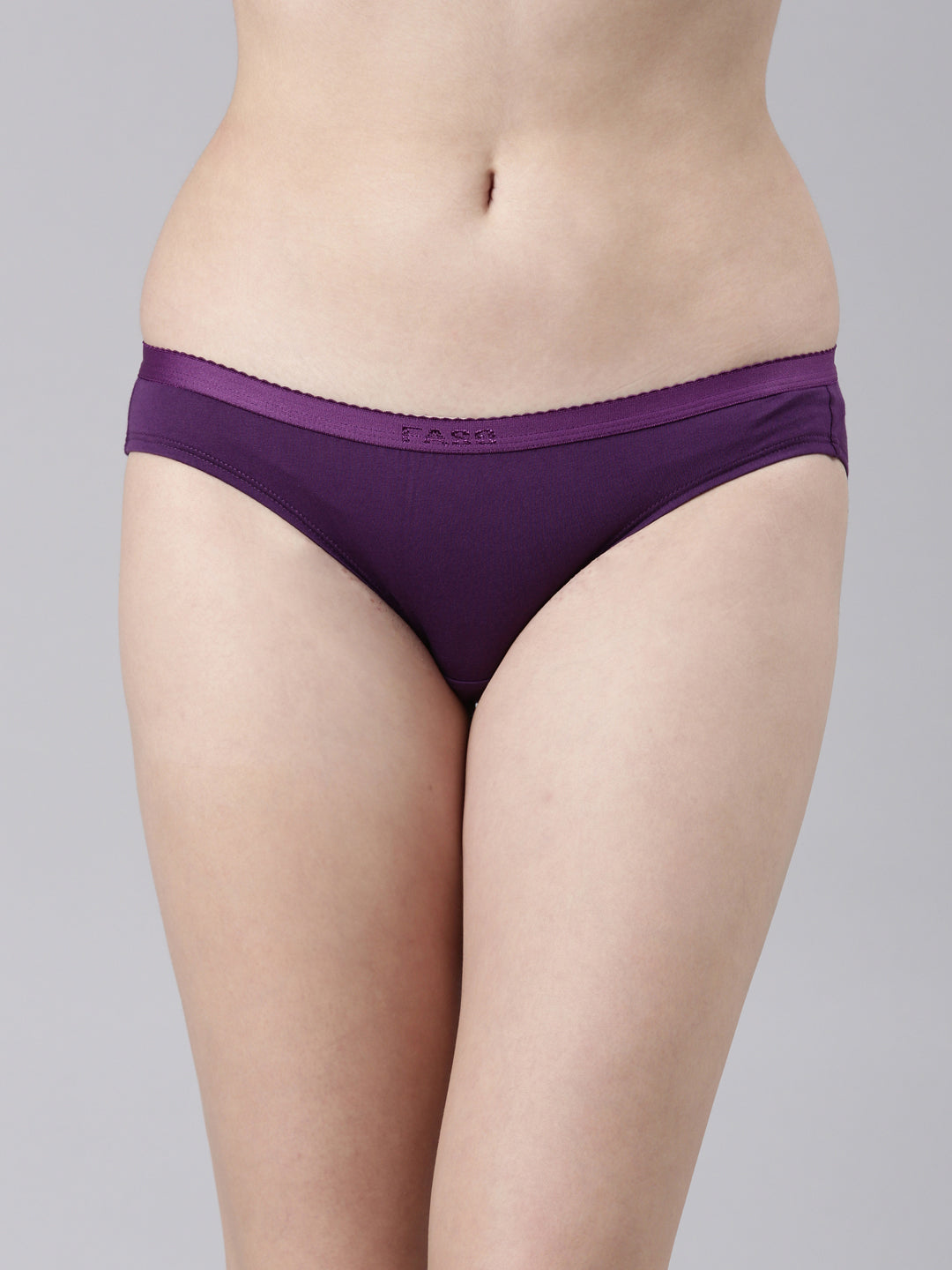 Faso Women's Cotton Outer Elastic Bikini (Pack of 2)