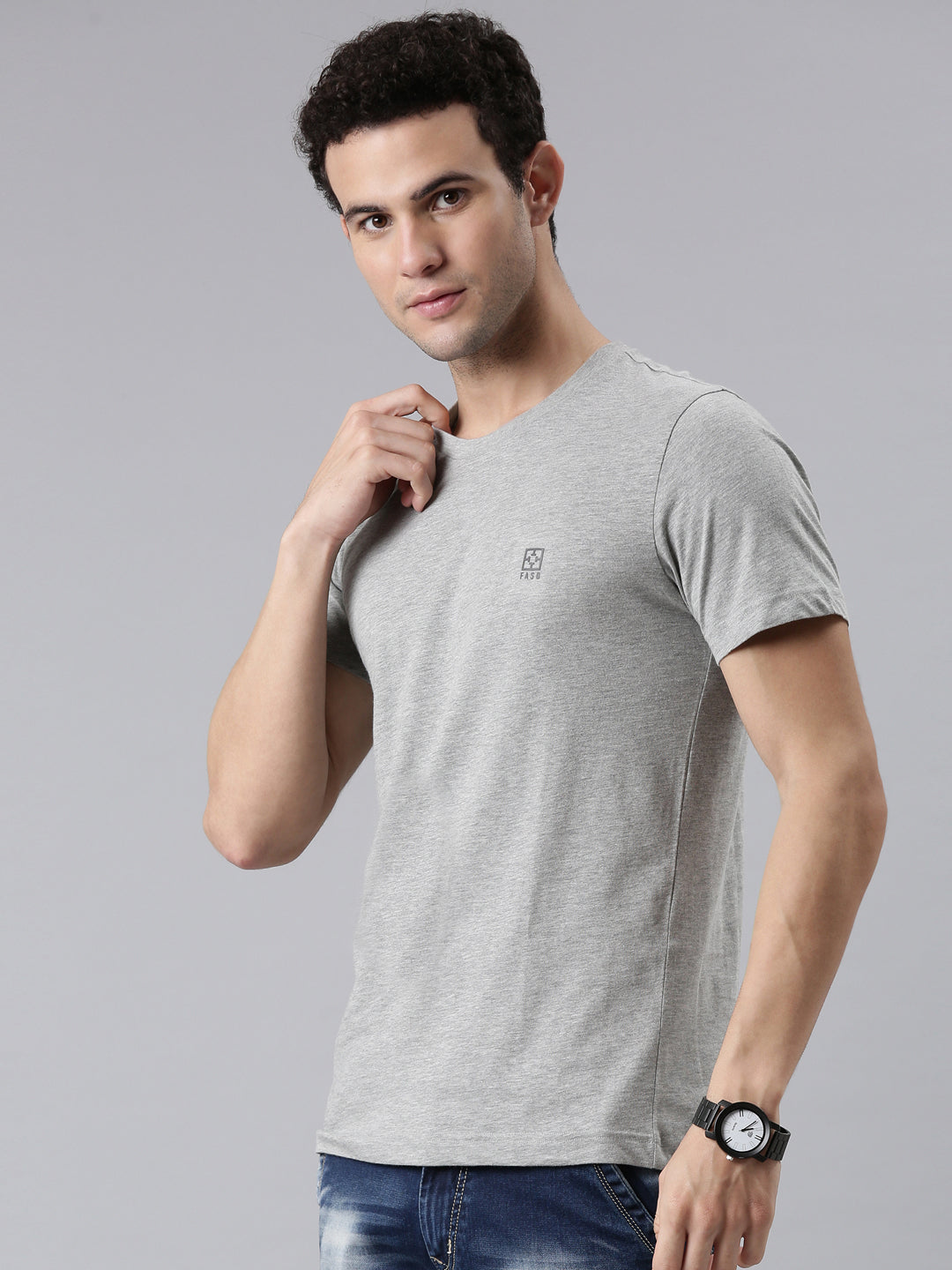FASO Men’s Cotton Crew Neck Casual T-Shirt