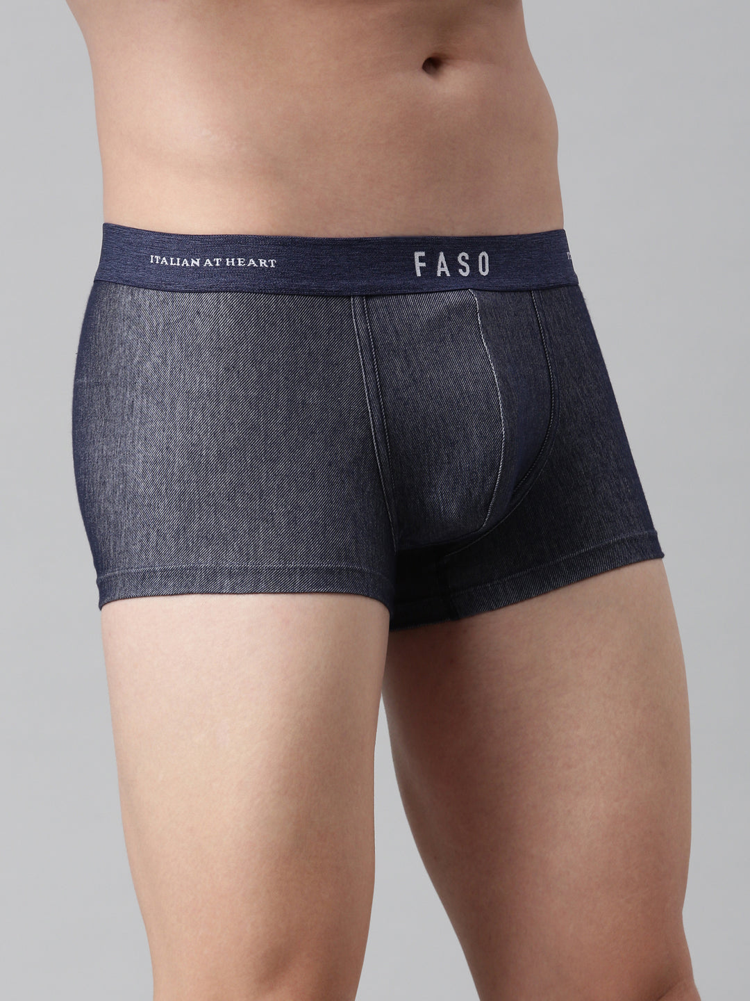 Faso Men's Cotton Denim Look Trunk
