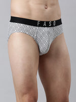 Faso Men's Printed Cotton Stretchable Brief